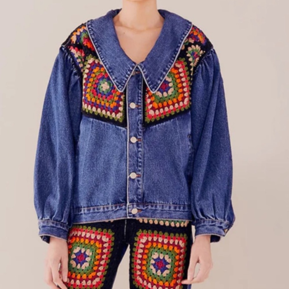 Farm Rio | Crochet Jean Jacket